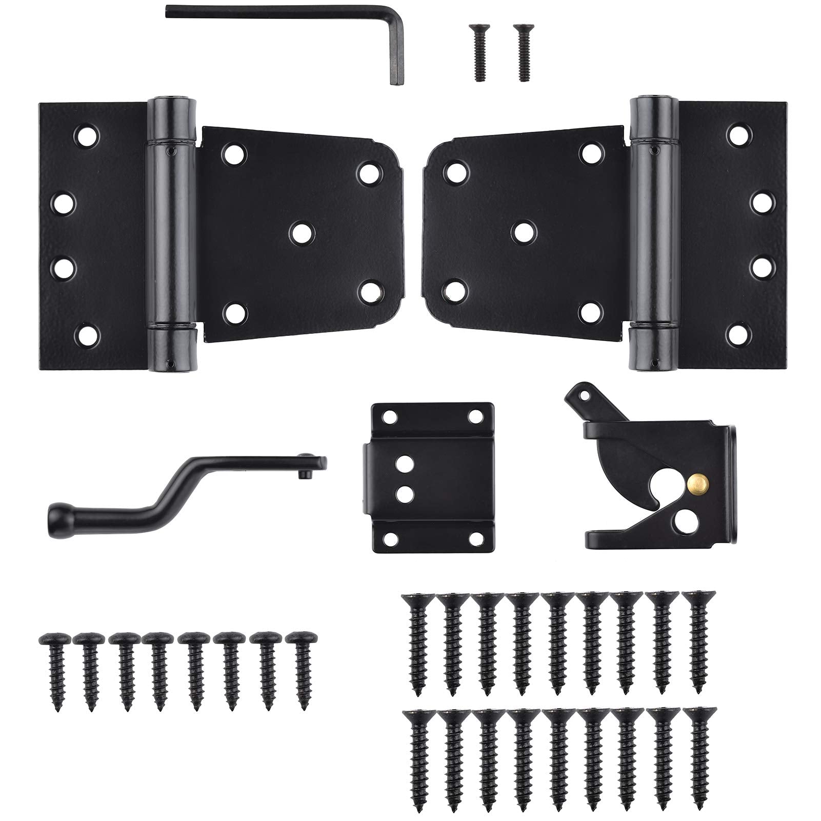 SANKINS heavy-duty gate hinges 3-5inch support heavy gates and prevent sag