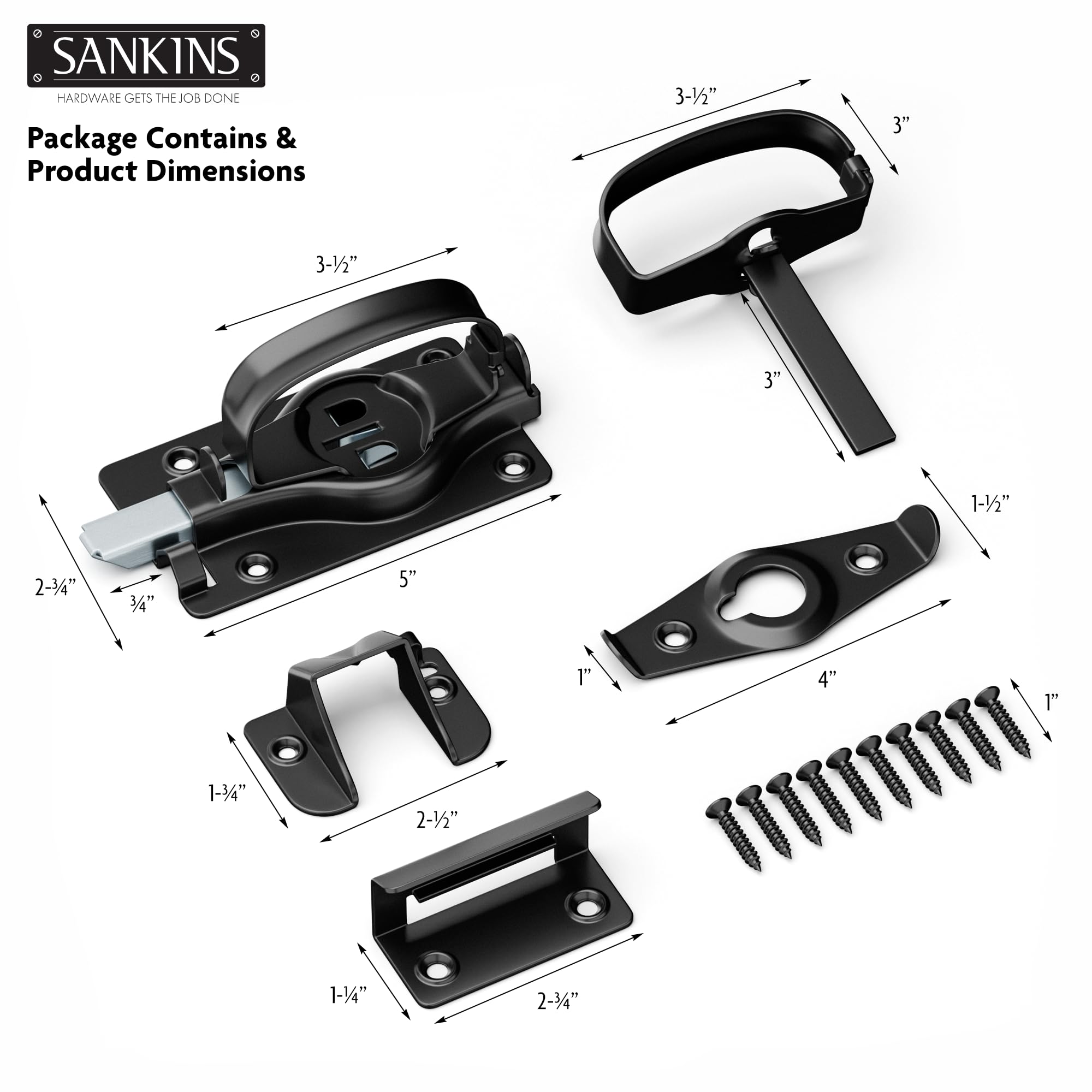 SANKINS heavy-duty latch in premium steel close-up highlights durability