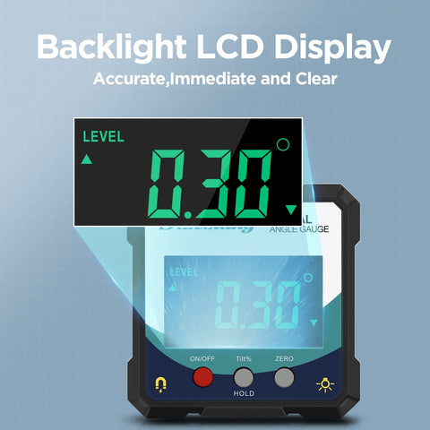SanLiang angle gauge LCD display offers clear readings in dim workshops