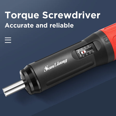 SanLiang torque screwdriver pull-down unlock feature allows easy preset and secure locking.
