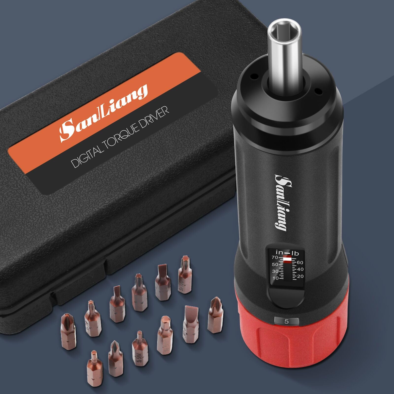 SanLiang torque screwdriver set case for organized storage and quick access.