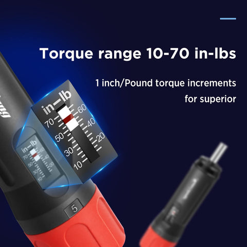 SanLiang torque screwdriver torque dial showing precise pre-set control for accurate adjustments.