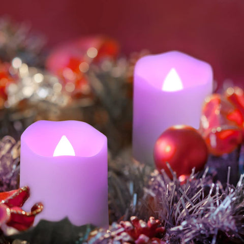 Sanmli 6-pack tea lights with USB charging cable for mess-free use.