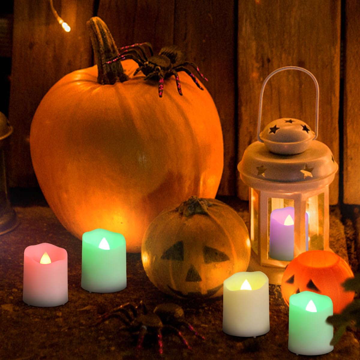 Sanmli RGB color-changing tea lights provide flexible mood lighting for events.