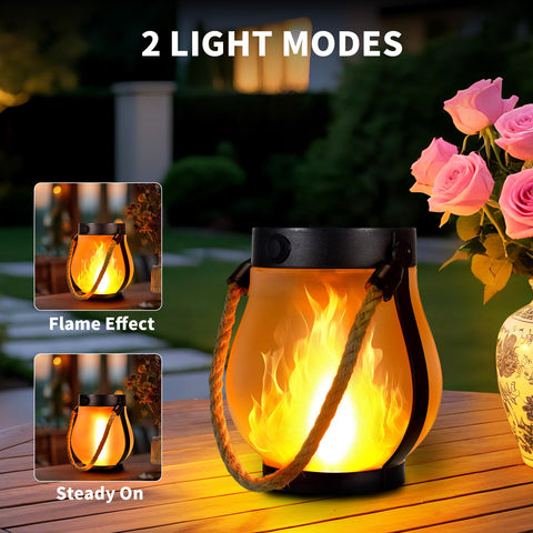 SANMOON auto-on dusk lanterns guiding outdoor steps safely