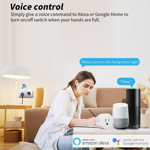 Sanofuturion WiFi Smart Plug 2-pack app control highlights remote management from anywhere.