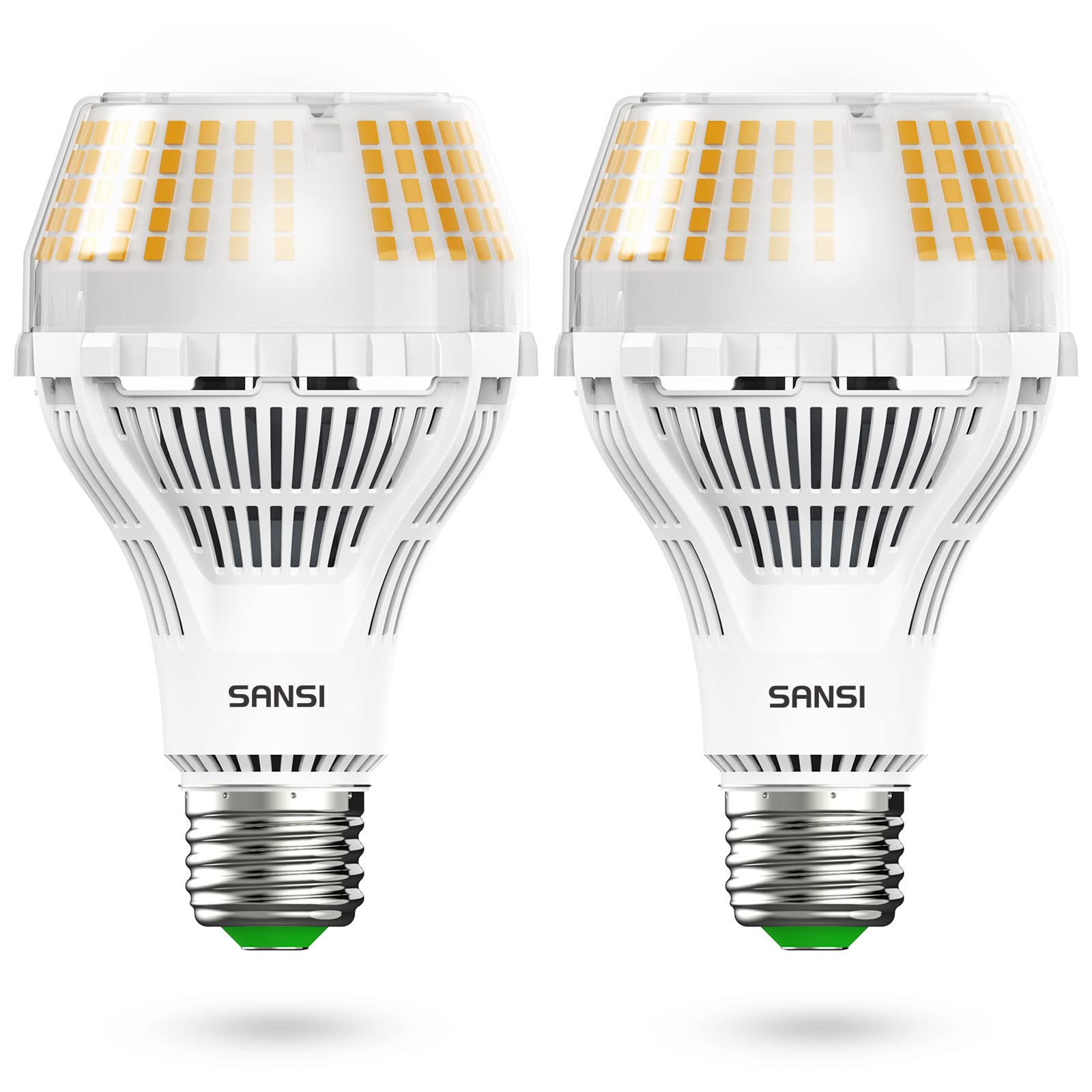 SANSI 250W equivalent A21 LED bulb in packaging for easy in-store upgrade