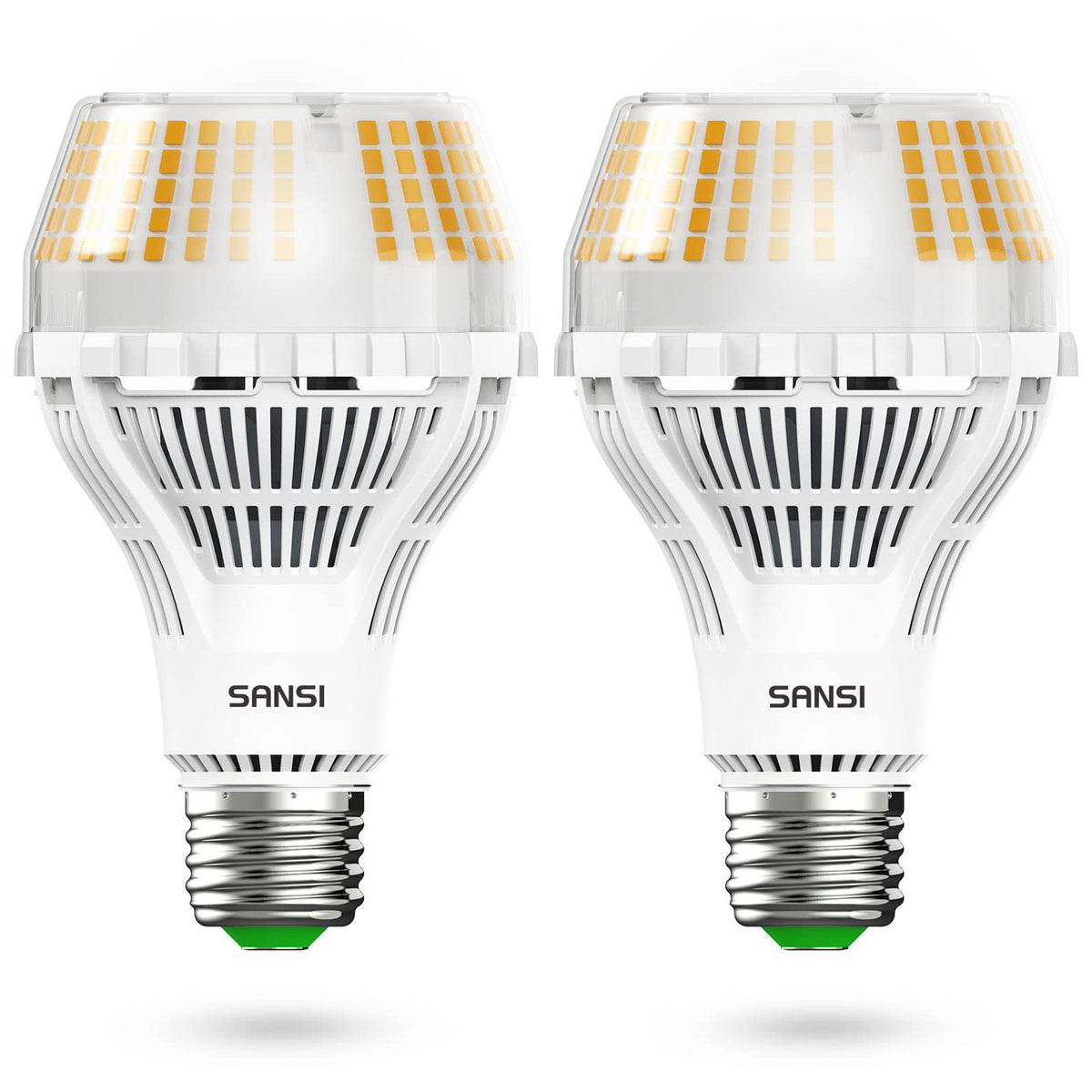 SANSI 250W equivalent A21 LED bulb in packaging for easy in-store upgrade