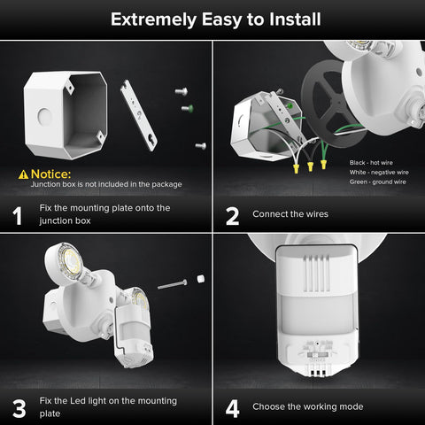SANSI dusk-to-dawn mode automatically lights paths when ambient light drops.