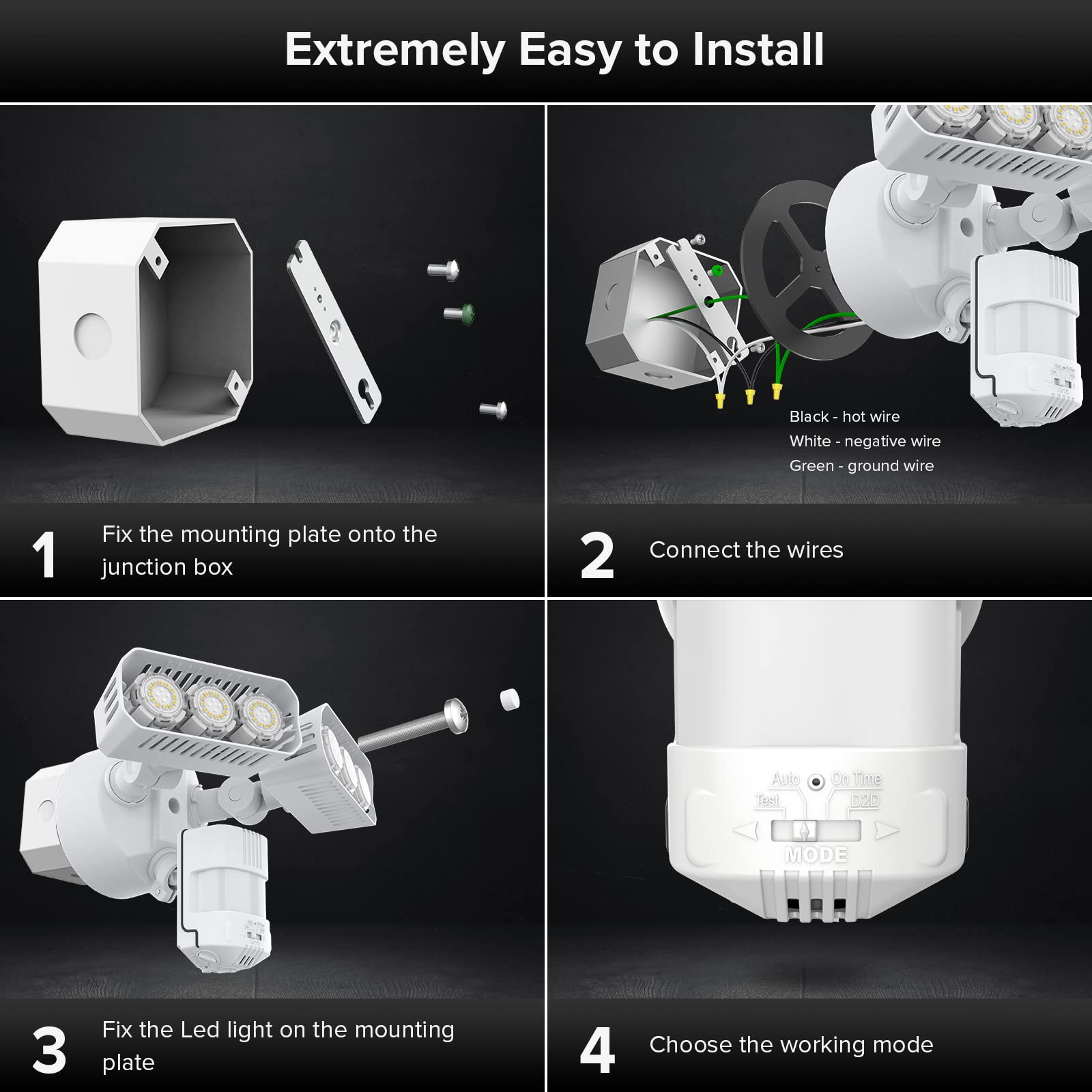 SANSI ceramic heat management improves longevity and stable brightness outdoors.
