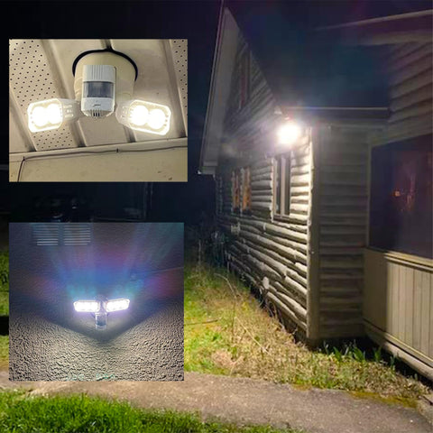 SANSI black LED flood light design adds modern curb appeal