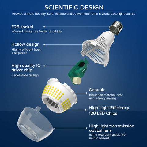 SANSI ETL-listed label on bulbs signals safety and quality assurance.
