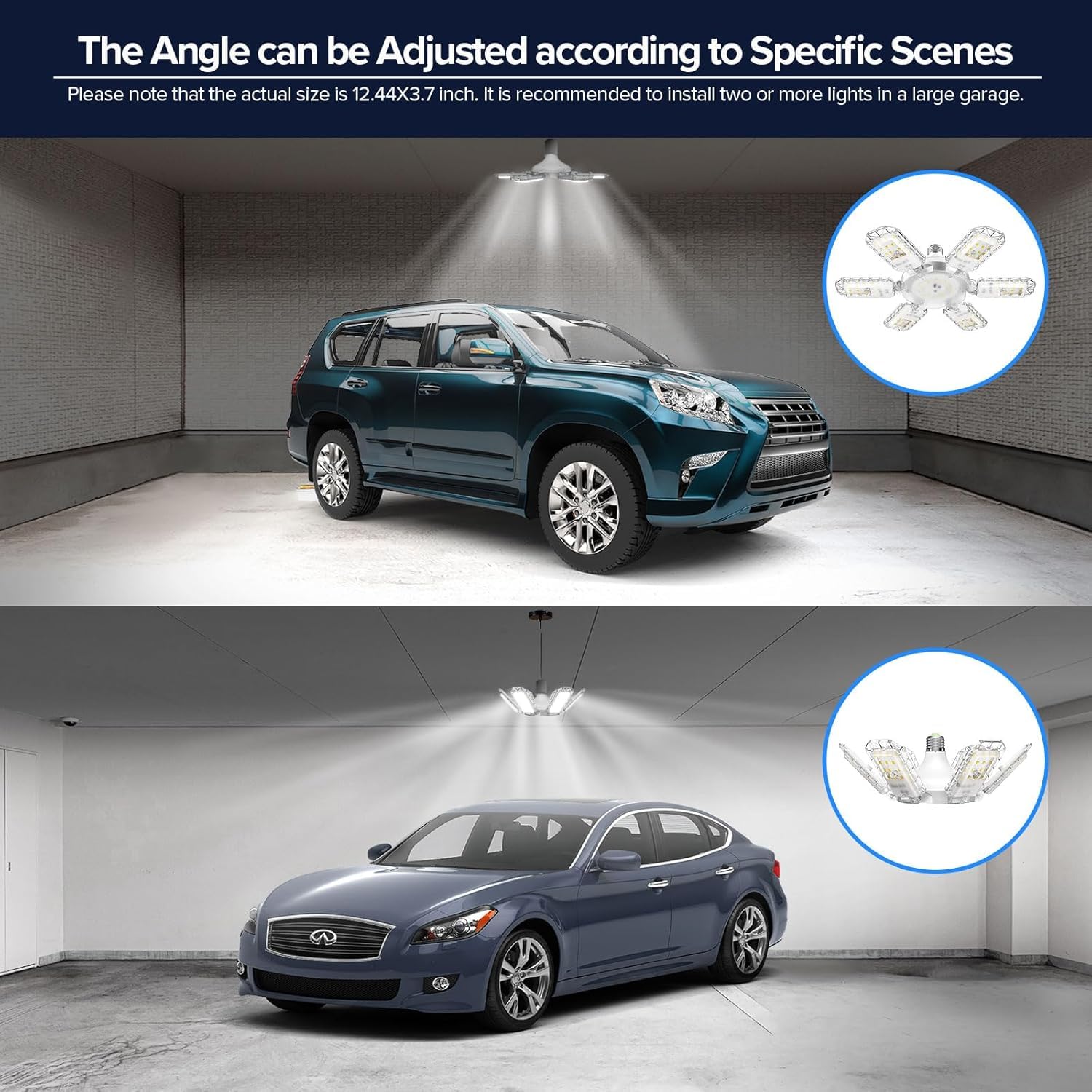 SANSI flame retardant shell enhances garage light safety