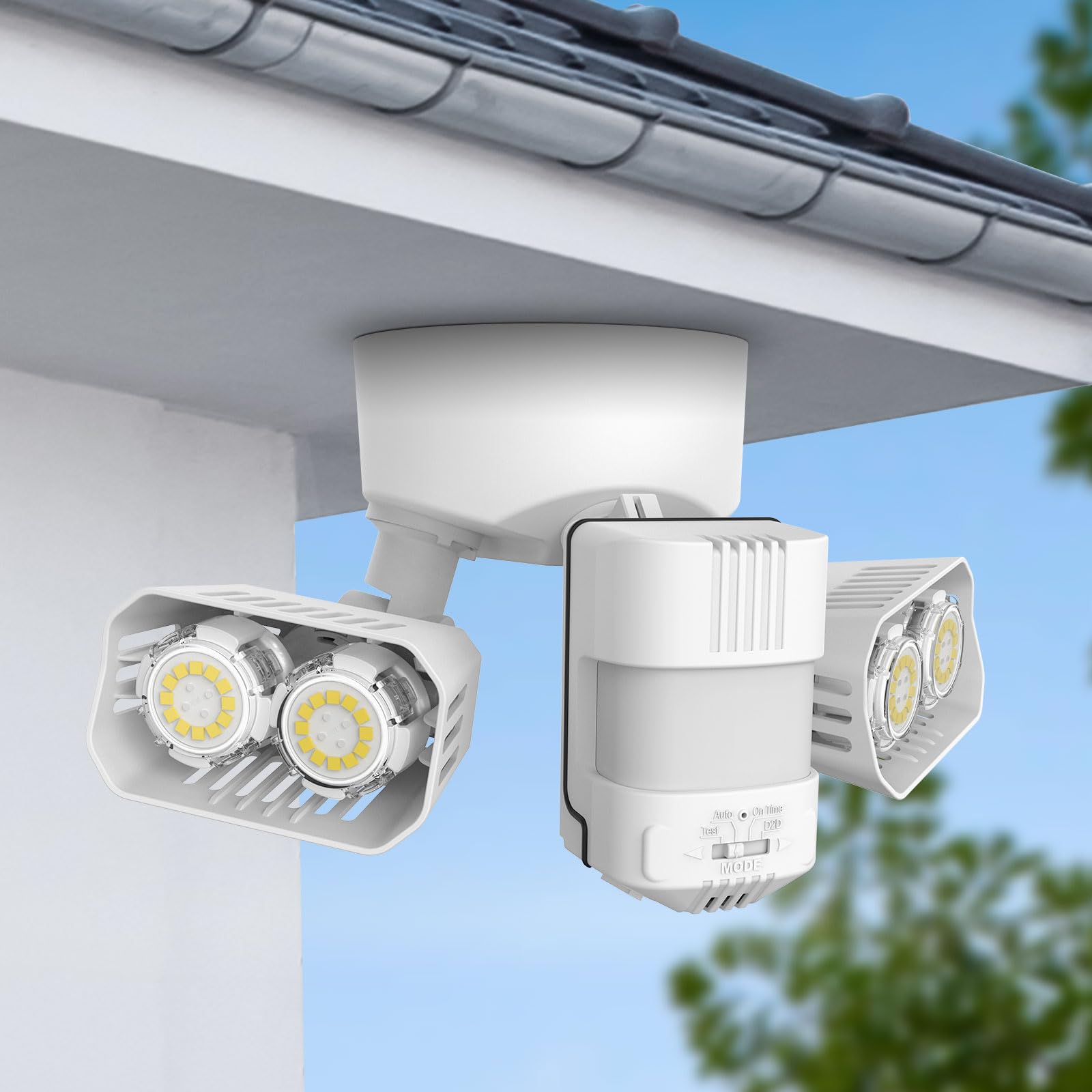 SANSI motion sensor detects up to 72 feet for enhanced security.