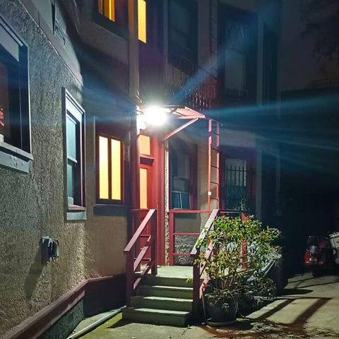 SANSI sleek, modern outdoor light design enhances curb appeal.