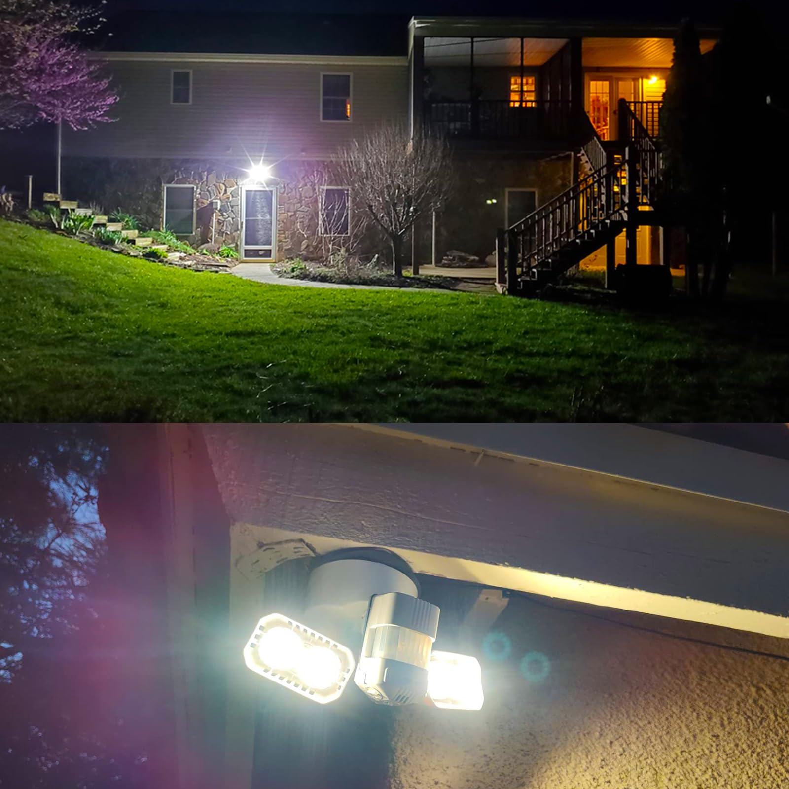 SANSI yard and driveway lighting shows broad-area illumination.
