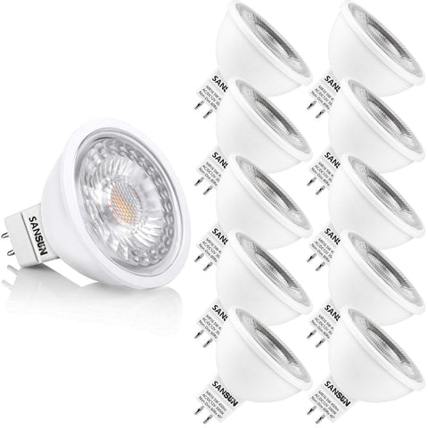 Sansun 5W MR16 LED landscape light bulb for outdoor illumination.