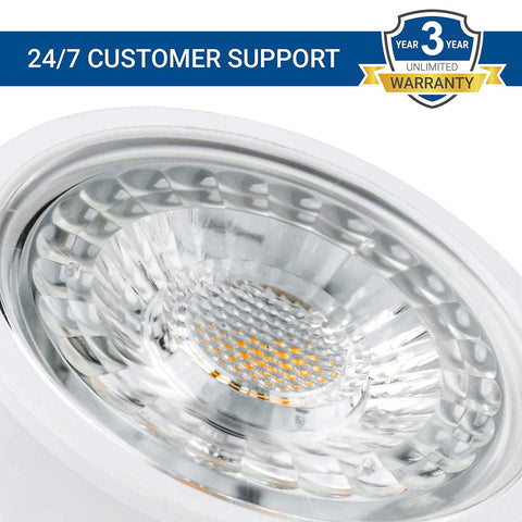 Sansun outdoor track lighting MR16 LED bulb in fixture.
