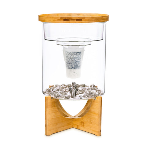 Santevia Glass Water System reservoir captures clean mineralised water for daily hydration