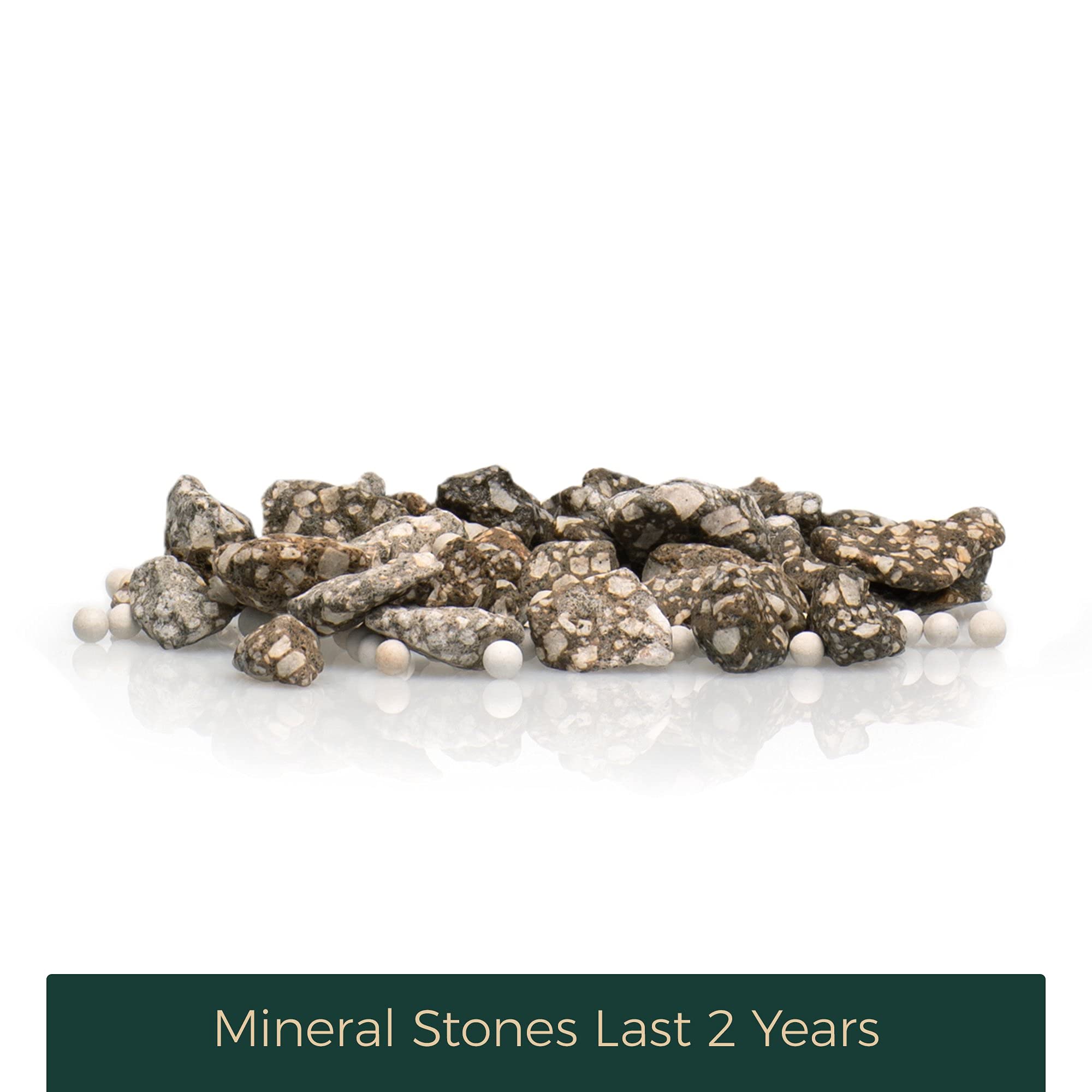 A glass of water with mineral-enriched taste from Santevia stones.