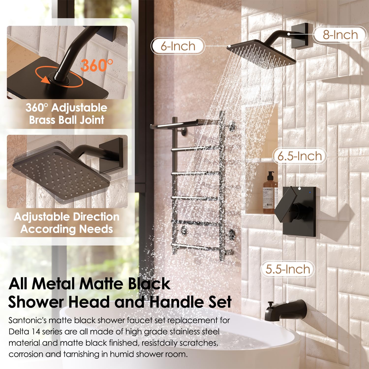 SANTONIC Delta 14-Series 6.5-inch single-handle for precise temperature control