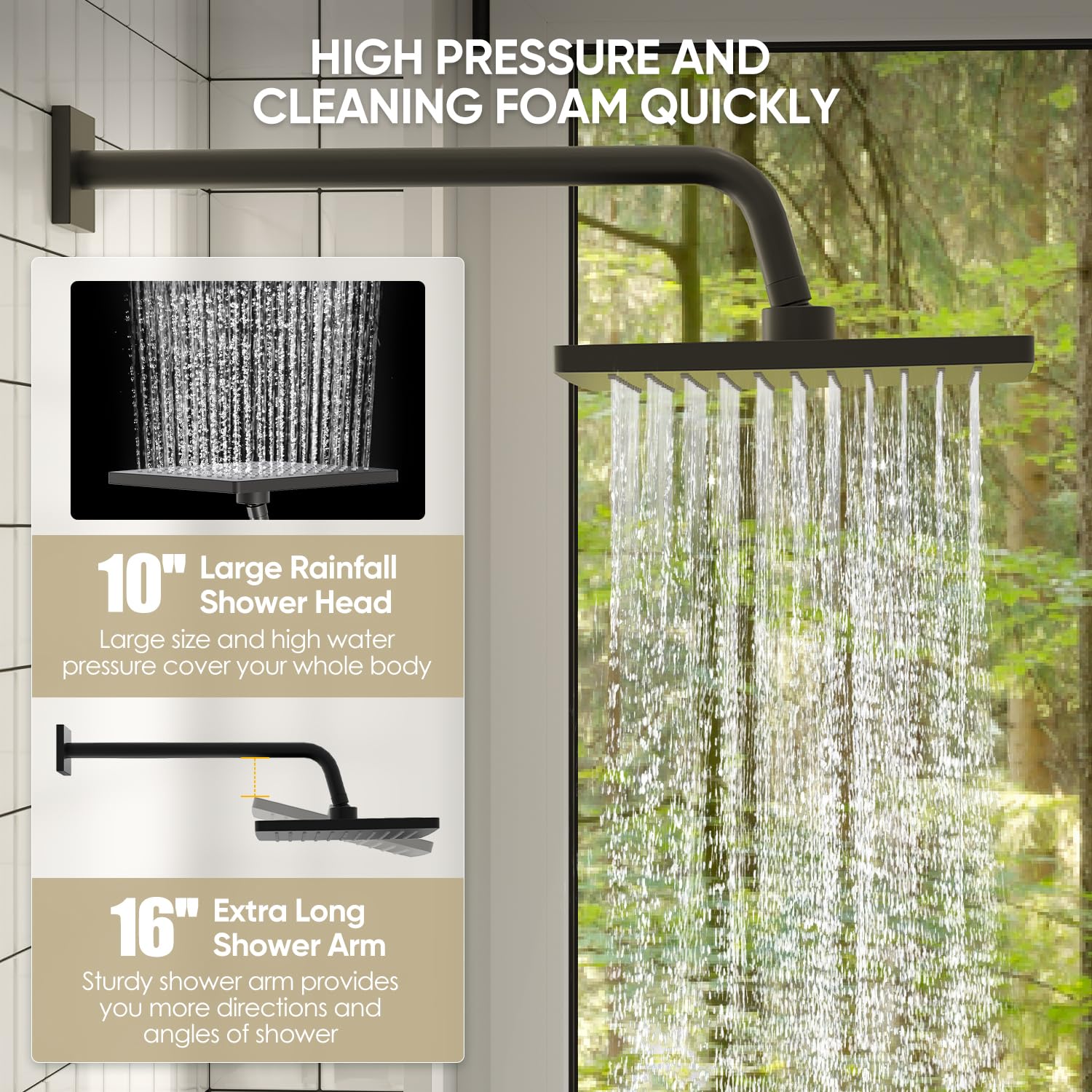 SANTONIC single-handle control for easy temperature and flow.