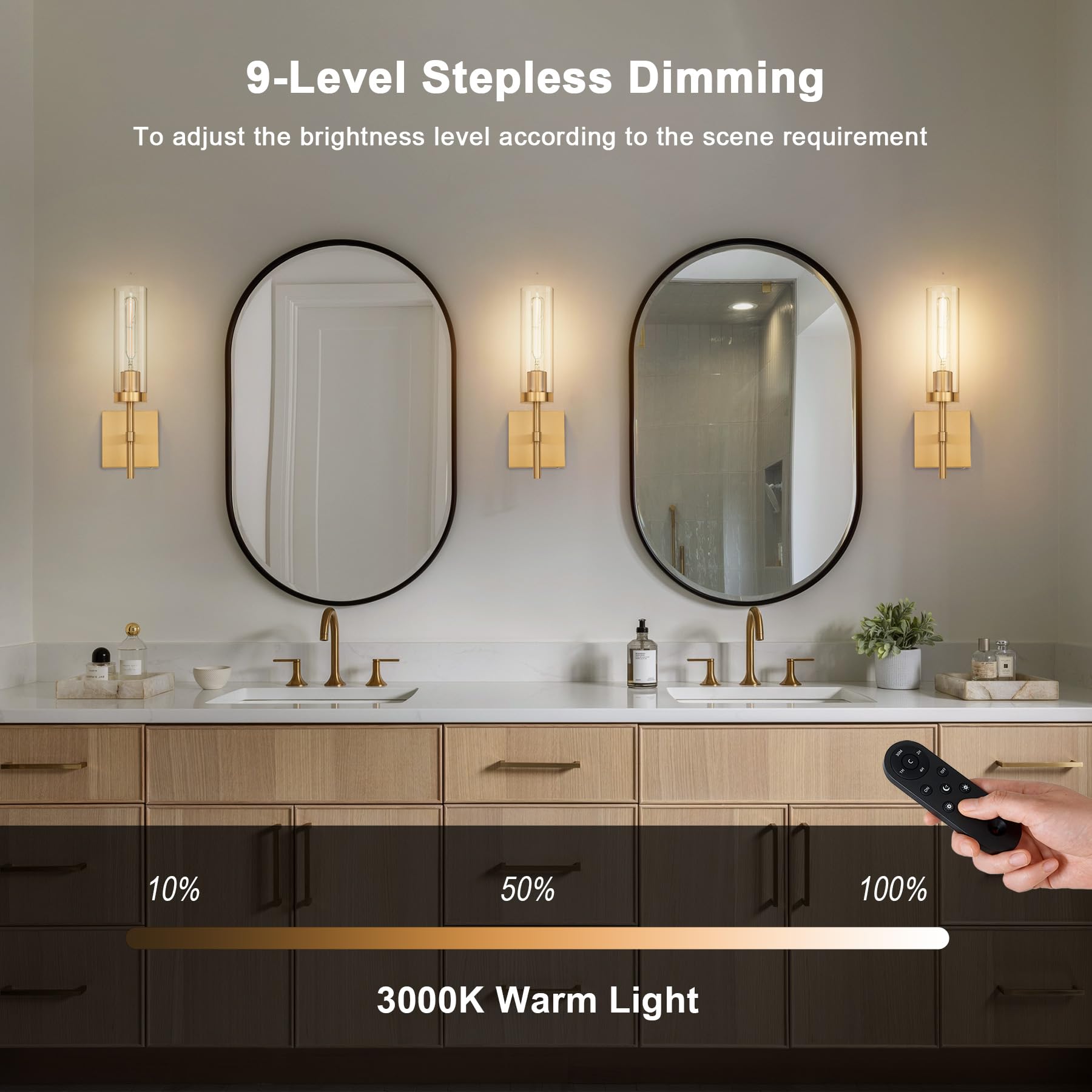SANTOSTOCK Edison LED bulbs included for efficient brightness.