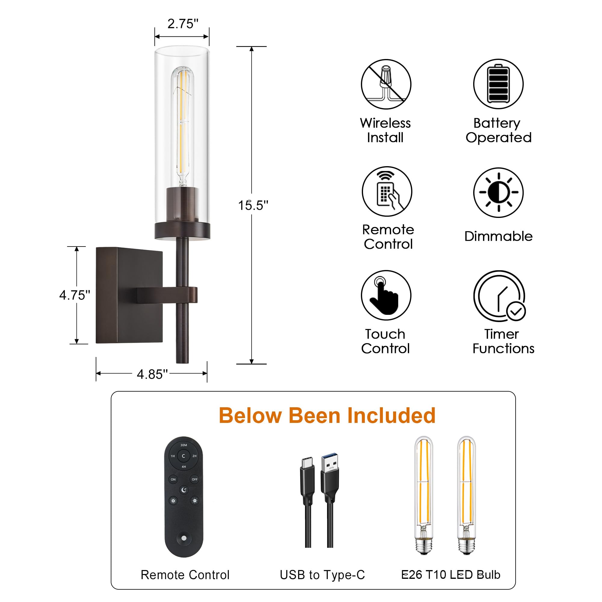 Durable metal body with glass shade for durability and clear light