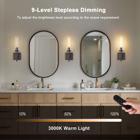 Touch switch and remote enable seamless brightness control