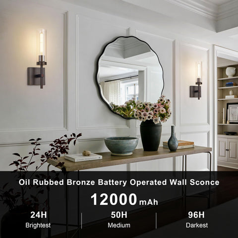 SANTOSTOCK wall sconce with remote control offers adjustable brightness