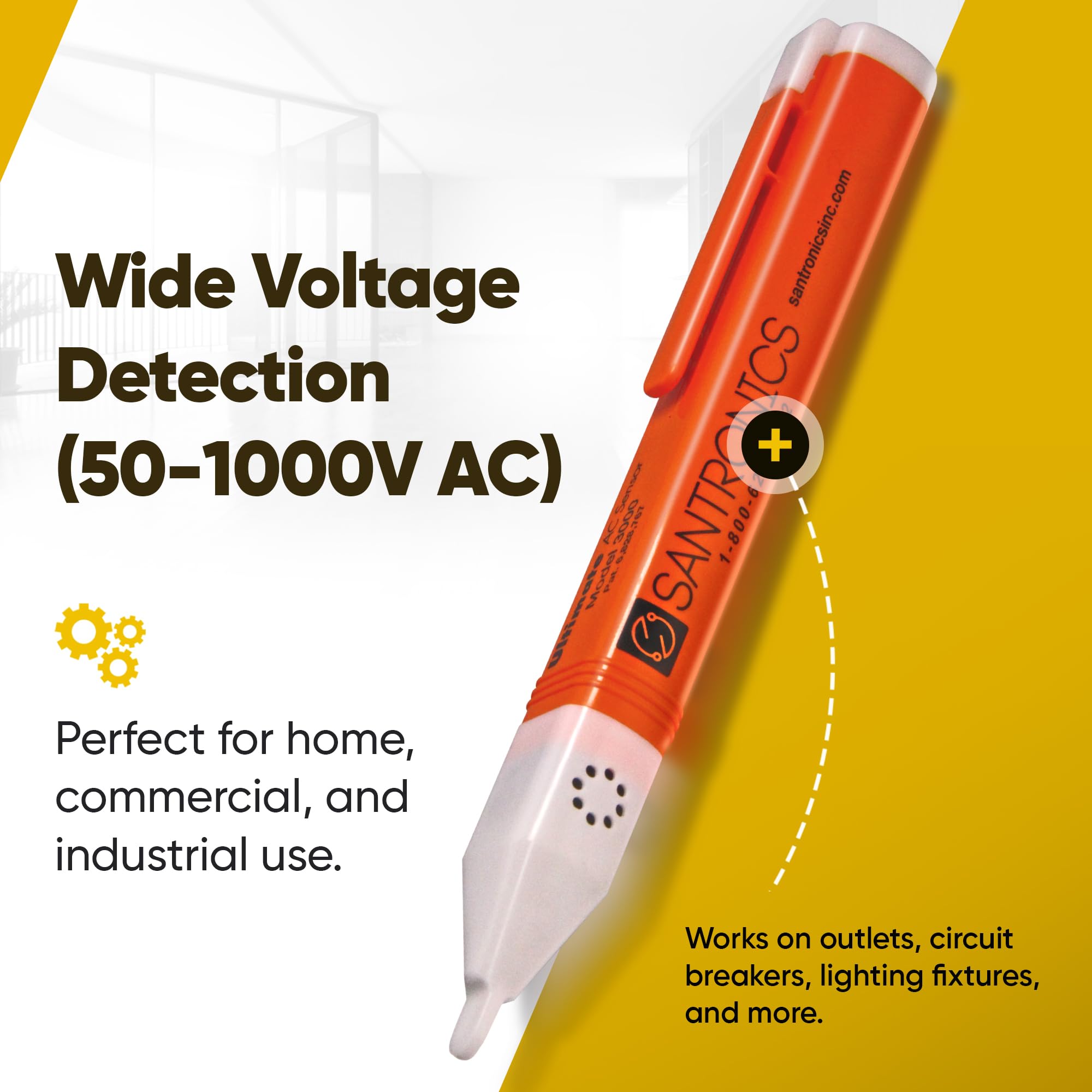 Santronics 3000 LED indicator shows live voltage clearly.