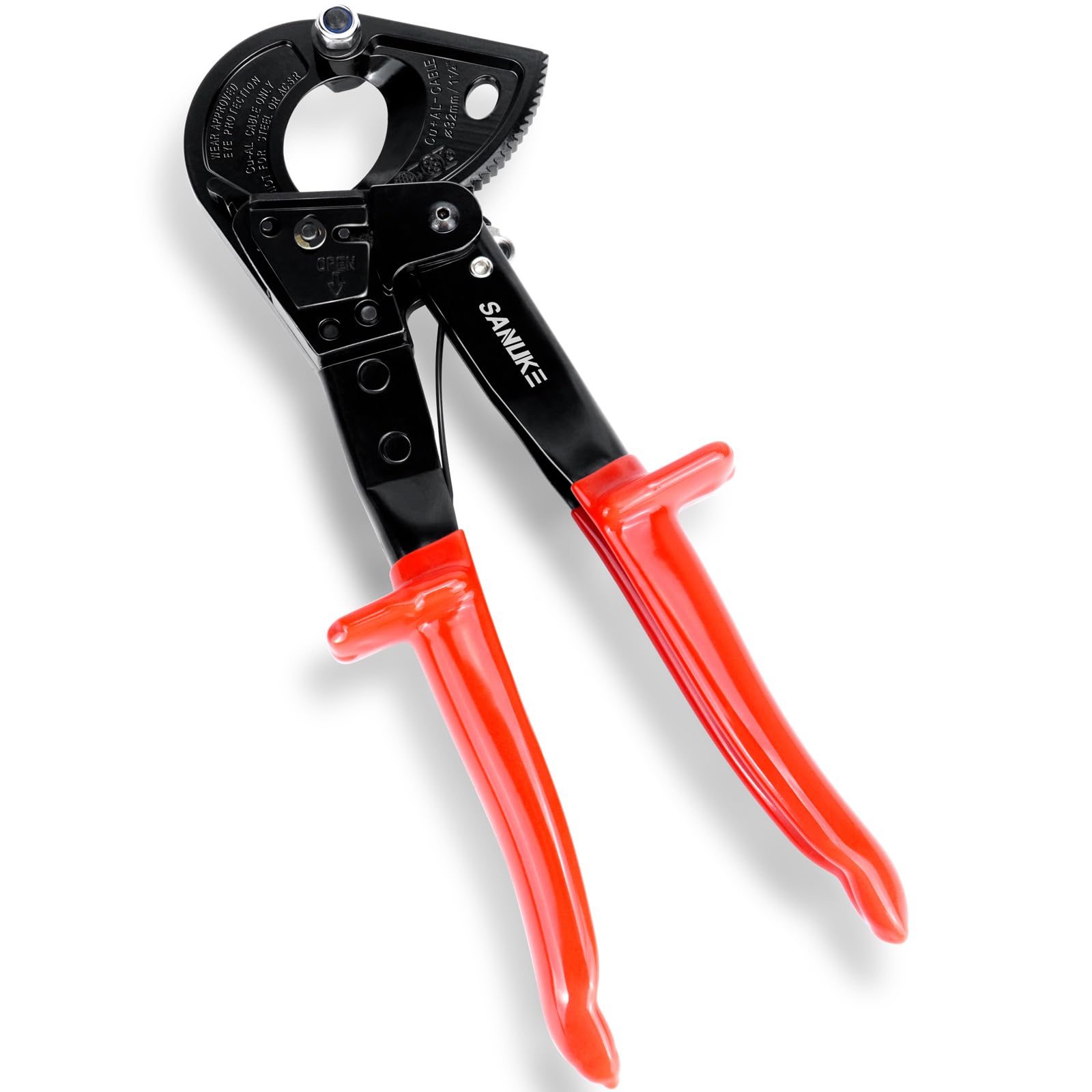 Sanuke ratchet cable cutter with quick-release lever for safe operation and fast setup