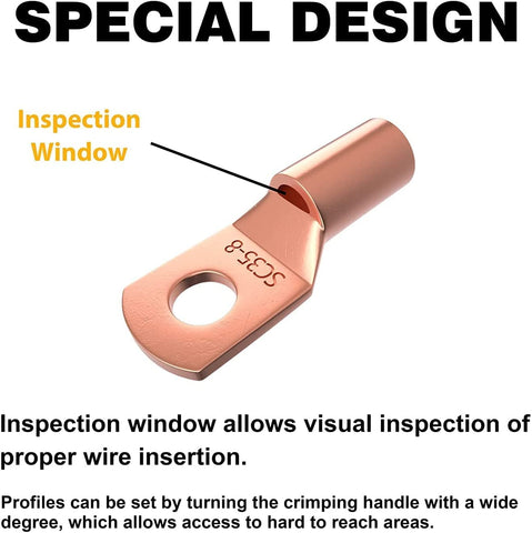 Sanuke ratcheting crimp action provides reliable, repeatable crimps.