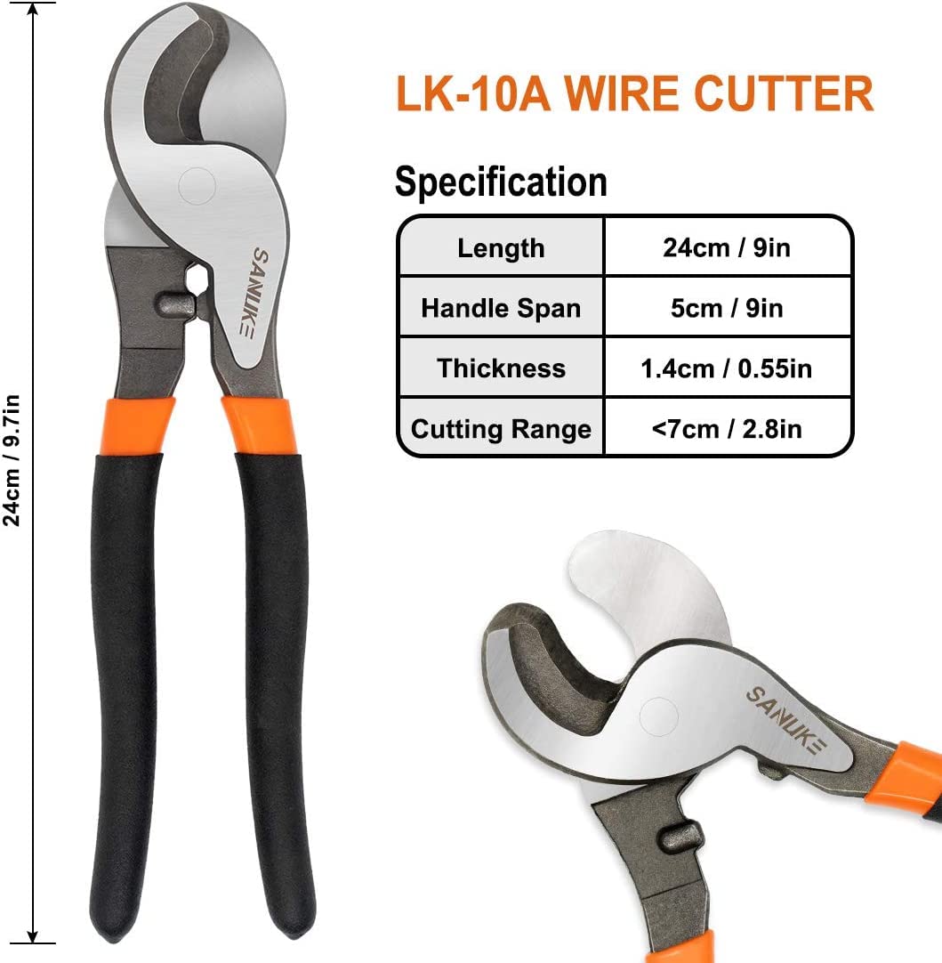 Sanuke rotating dies crimp tool with multiple size options for versatile wiring.