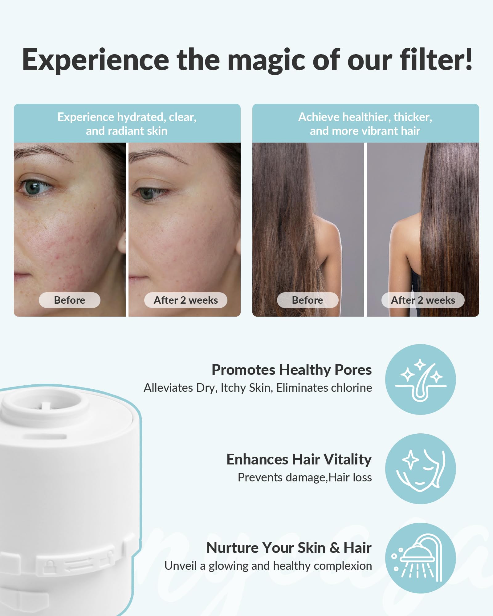 SANYCASA 3-mode shower spray delivers Rainfall, Massage, and Pulse.