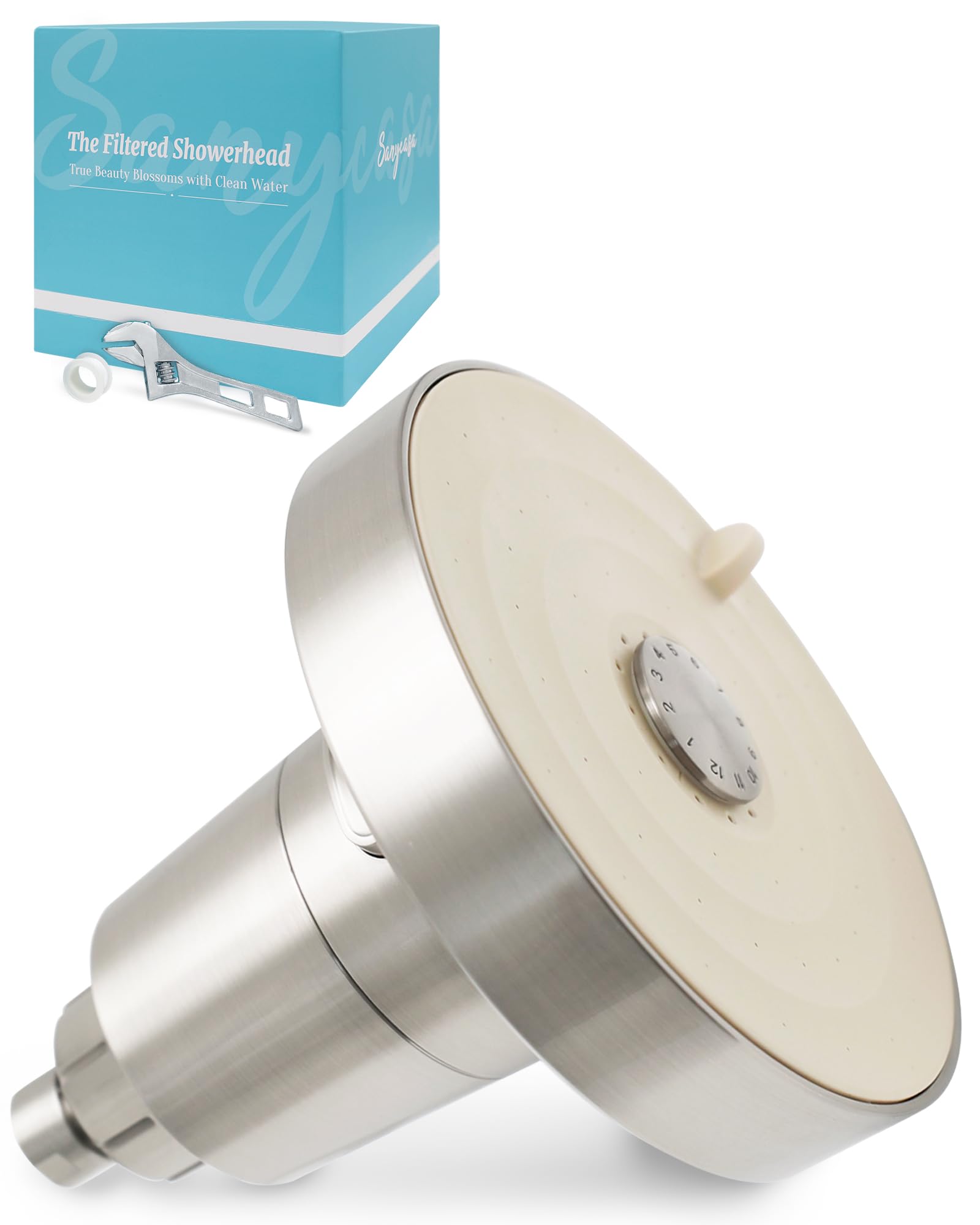 SANYCASA filtered shower head in hard water, promoting healthier hair and skin.