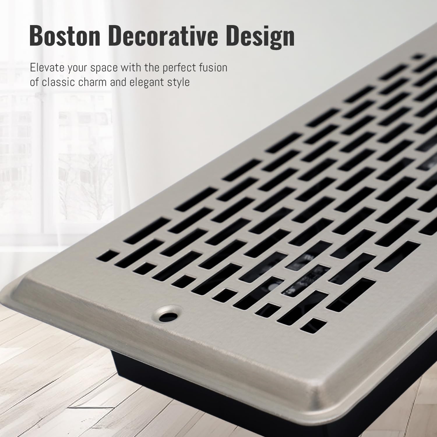 SANYCASA Manhattan design vent booster blends with modern decor