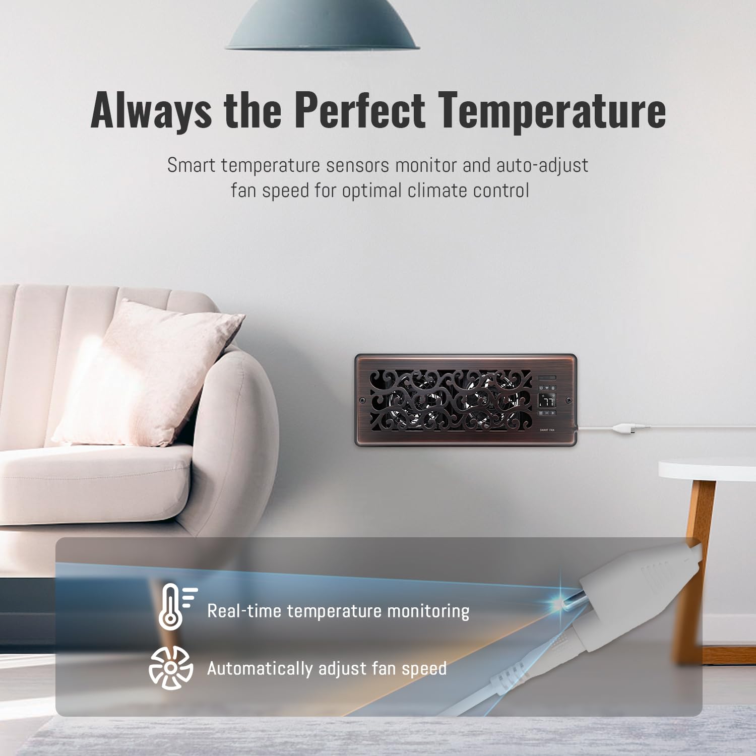 SANYCASA ten-speed option lets you tailor airflow per room and season.