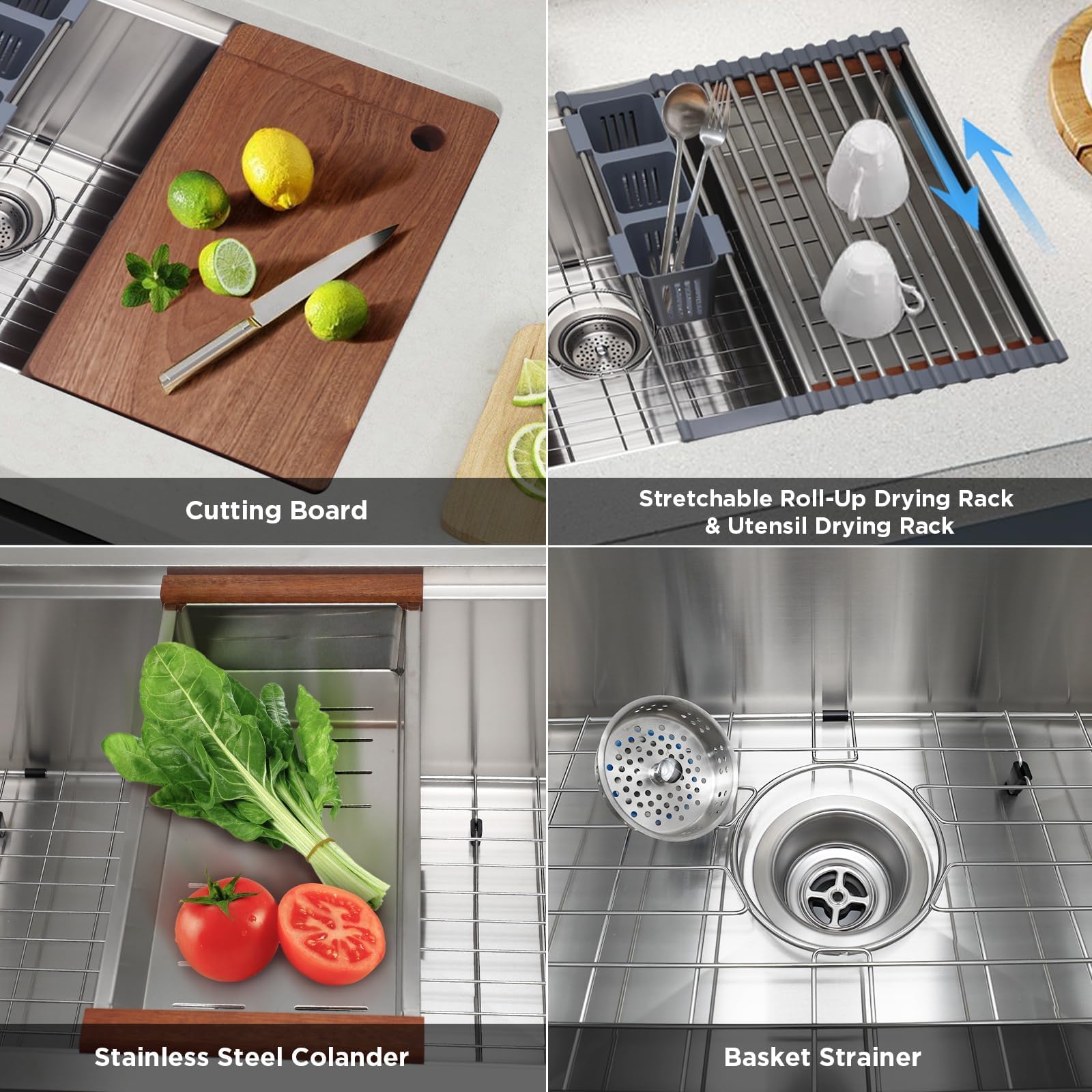 SANYCASA included accessories layout for efficient prep and cleanup.
