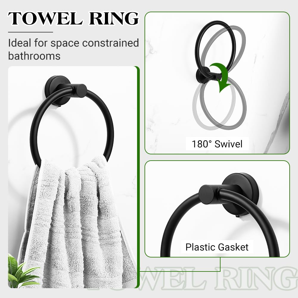 SAOCOOL towel rings pair ideal for quick hand towel access.