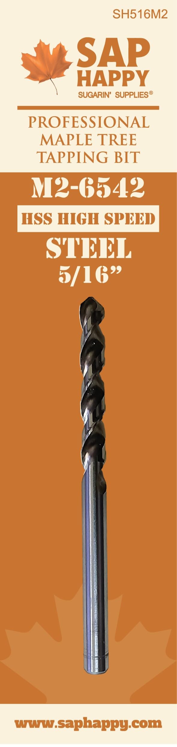 Sap Happy maple tapping drill bit tip for precise holes