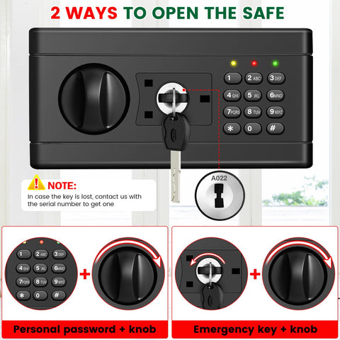 Sapekity safe box LED light facilitates nighttime item retrieval