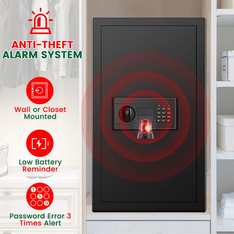Sapekity safe box wall or floor mounting holes enable discreet installation