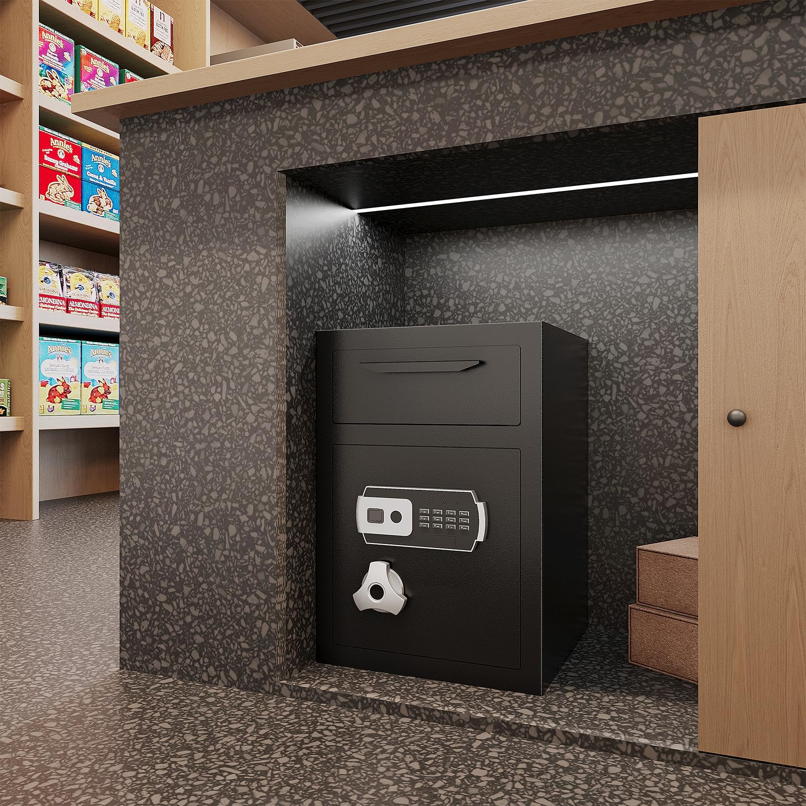 SAPITAL quick-install mounting holes for secure placement in office or home
