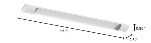 Sararoom 2FT LED light providing shadow-free illumination in workshop or hallway