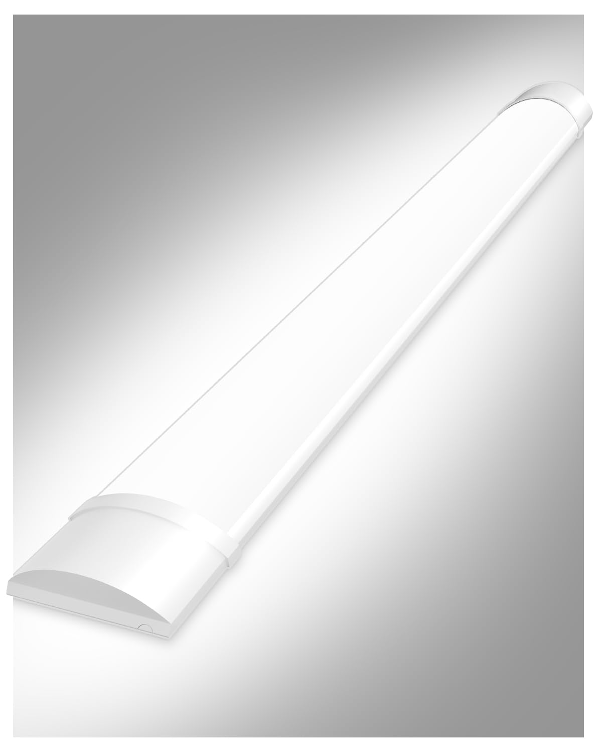 Sararoom 2FT LED shop light front view with wraparound design for broad illumination