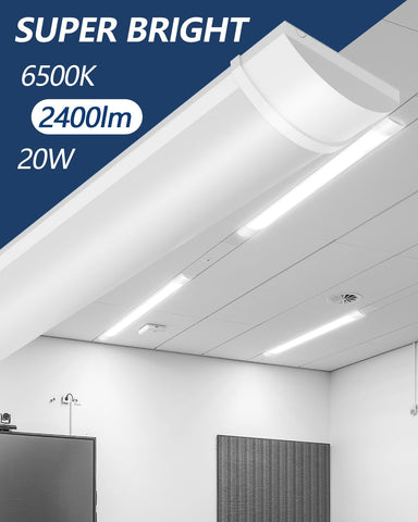 Sararoom 2FT LED wraparound ceiling mount view showing even, shadow-free light