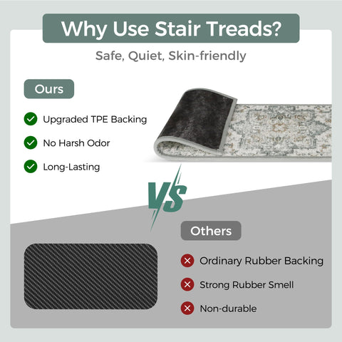 Sarben elder-friendly stair treads offer gentle cushioning for daily indoor use.