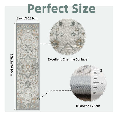 Sarben stair treads 8x30 with adhesive backing for quick, residue-free installation.