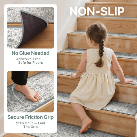 Sarben staircase treads with TPE backing enhance safety with durable, edge-locked construction.